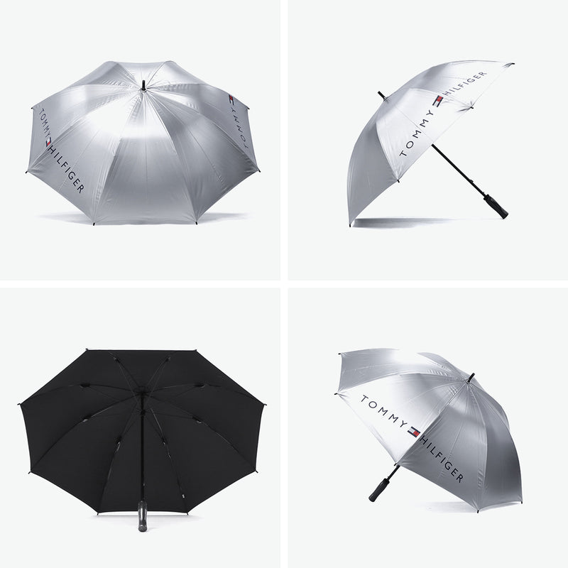 トミー ヒルフィガー ゴルフ 傘 メンズ レディース 晴雨兼用 TOMMY HILFIGER GOLF 大きい 大きめ 日傘 遮光 UVカット ブランド 長傘 丈夫 内側 黒 ゴルフパラソル 軽量 手動 65cm THMG5SK2