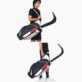 トミー ヒルフィガー ゴルフ キャディバッグ メンズ レディース 9.0型 TOMMY HILFIGER GOLF おしゃれ 46インチ 4分割 合皮 カート カート型 キャディーバッグ カートキャディバッグ エッセンシャル THMG6SC6