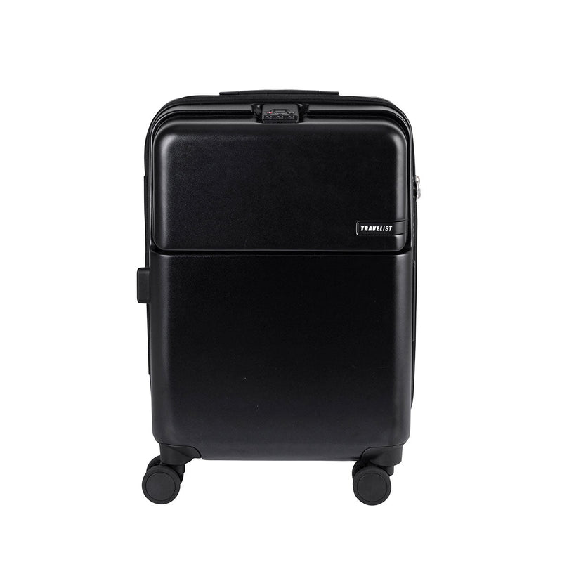 【正規品3年保証】 トラベリスト スーツケース 機内持ち込み Sサイズ フロントオープン TRAVELIST ワンタッチ トップオープン 拡張 軽量 ストッパー スマホスタンド ドリンクホルダー TSAロック 35～43L 4～5泊 ファースト