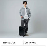 【正規品3年保証】 トラベリスト スーツケース 機内持ち込み Sサイズ フロントオープン TRAVELIST ワンタッチ トップオープン 拡張 軽量 ストッパー スマホスタンド ドリンクホルダー TSAロック 35～43L 4～5泊 ファースト