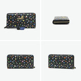 ツモリチサト 長財布 レディース tsumori chisato CARRY 財布 ブランド かわいい レザー 本革 羊革 ラウンドファスナー おしゃれ 大人 ドット柄 ネコ 猫 ねこ ストラップ付 日本製 てんてん RF長財布 57931