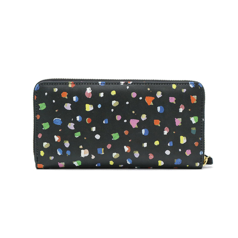 ツモリチサト 長財布 レディース tsumori chisato CARRY 財布 ブランド かわいい レザー 本革 羊革 ラウンドファスナー おしゃれ 大人 ドット柄 ネコ 猫 ねこ ストラップ付 日本製 てんてん RF長財布 57931