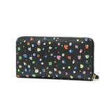ツモリチサト 長財布 レディース tsumori chisato CARRY 財布 ブランド かわいい レザー 本革 羊革 ラウンドファスナー おしゃれ 大人 ドット柄 ネコ 猫 ねこ ストラップ付 日本製 てんてん RF長財布 57931