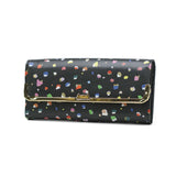 ツモリチサト 長財布 レディース tsumori chisato CARRY 財布 ブランド かわいい レザー 本革 羊革 かぶせ フラップ おしゃれ 大人 ドット柄 ネコ 猫 ねこ ペイント 日本製 てんてん フラップ長財布 57932
