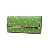 ツモリチサト 長財布 レディース tsumori chisato CARRY 財布 ブランド かわいい レザー 本革 羊革 かぶせ フラップ おしゃれ 大人 ドット柄 ネコ 猫 ねこ ペイント 日本製 てんてん フラップ長財布 57932