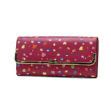 ツモリチサト 長財布 レディース tsumori chisato CARRY 財布 ブランド かわいい レザー 本革 羊革 かぶせ フラップ おしゃれ 大人 ドット柄 ネコ 猫 ねこ ペイント 日本製 てんてん フラップ長財布 57932