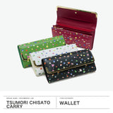ツモリチサト 長財布 レディース tsumori chisato CARRY 財布 ブランド かわいい レザー 本革 羊革 かぶせ フラップ おしゃれ 大人 ドット柄 ネコ 猫 ねこ ペイント 日本製 てんてん フラップ長財布 57932