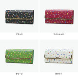 ツモリチサト 長財布 レディース tsumori chisato CARRY 財布 ブランド かわいい レザー 本革 羊革 かぶせ フラップ おしゃれ 大人 ドット柄 ネコ 猫 ねこ ペイント 日本製 てんてん フラップ長財布 57932
