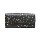 ツモリチサト 長財布 レディース tsumori chisato CARRY 財布 ブランド かわいい レザー 本革 羊革 かぶせ フラップ おしゃれ 大人 ドット柄 ネコ 猫 ねこ ペイント 日本製 てんてん フラップ長財布 57932