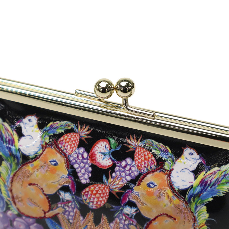 ツモリチサト 小銭入れ コインケース レディース ブランド がま口 かわいい tsumori chisato CARRY 財布 可愛い 大きめ ポーチ プリント 刺繍 エナメルレザー 羊革 本革 日本製 tcアニマル がま口小銭入れ 57935