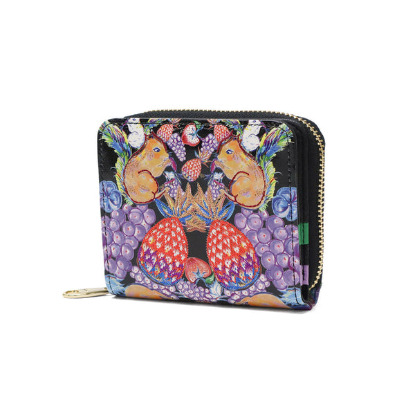 ツモリチサト 二つ折り財布 レディース ブランド 本革 tsumori chisato CARRY 財布 可愛い 小銭入れあり 女性 おしゃれ コンパクト プリント 刺繍 エナメルレザー 羊革 日本製 tcアニマル 折り財布 57936