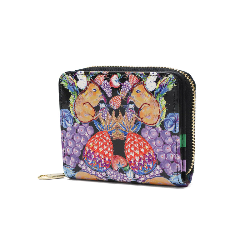 ツモリチサト 二つ折り財布 レディース ブランド 本革 tsumori chisato CARRY 財布 可愛い 小銭入れあり 女性 おしゃれ コンパクト プリント 刺繍 エナメルレザー 羊革 日本製 tcアニマル 折り財布 57936