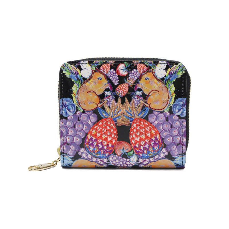 ツモリチサト 二つ折り財布 レディース ブランド 本革 tsumori chisato CARRY 財布 可愛い 小銭入れあり 女性 おしゃれ コンパクト プリント 刺繍 エナメルレザー 羊革 日本製 tcアニマル 折り財布 57936