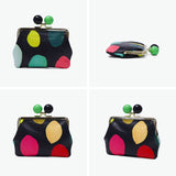 ツモリチサト 小銭入れ コインケース レディース ブランド がま口 本革 tsumori chisato CARRY 財布 かわいい 小銭 牛革 水玉 ドット カラフル コンパクト 日本製 カラフルズームドット がま口小銭入れ 57950