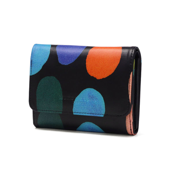 ツモリチサト 二つ折り財布 レディース ブランド 本革 tsumori chisato CARRY 財布 かわいい 大人 二つ折 カード入れ 小銭入れ 牛革 水玉 ドット カラフル 日本製 カラフルズームドット 折り財布 57951