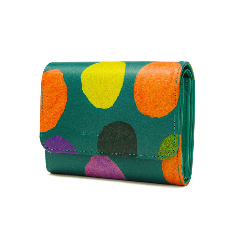 ツモリチサト 二つ折り財布 レディース ブランド 本革 tsumori chisato CARRY 財布 かわいい 大人 二つ折 カード入れ 小銭入れ 牛革 水玉 ドット カラフル 日本製 カラフルズームドット 折り財布 57951