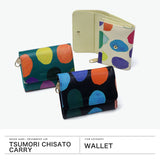 ツモリチサト 二つ折り財布 レディース ブランド 本革 tsumori chisato CARRY 財布 かわいい 大人 二つ折 カード入れ 小銭入れ 牛革 水玉 ドット カラフル 日本製 カラフルズームドット 折り財布 57951