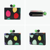 ツモリチサト 二つ折り財布 がま口 レディース ブランド 本革 tsumori chisato CARRY 財布 かわいい 大人 二つ折 カード入れ 小銭入れ 牛革 水玉 ドット カラフル 日本製 カラフルズームドット がま口財布 57952