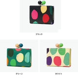ツモリチサト 二つ折り財布 がま口 レディース ブランド 本革 tsumori chisato CARRY 財布 かわいい 大人 二つ折 カード入れ 小銭入れ 牛革 水玉 ドット カラフル 日本製 カラフルズームドット がま口財布 57952
