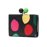 ツモリチサト 二つ折り財布 がま口 レディース ブランド 本革 tsumori chisato CARRY 財布 かわいい 大人 二つ折 カード入れ 小銭入れ 牛革 水玉 ドット カラフル 日本製 カラフルズームドット がま口財布 57952