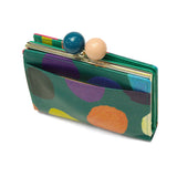 ツモリチサト 二つ折り財布 がま口 レディース ブランド 本革 tsumori chisato CARRY 財布 かわいい 大人 二つ折 カード入れ 小銭入れ 牛革 水玉 ドット カラフル 日本製 カラフルズームドット がま口財布 57952