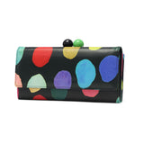 ツモリチサト 長財布 がま口 レディース ブランド 本革 tsumori chisato CARRY 財布 かわいい 大人 カード入れ 小銭入れ かぶせ 牛革 水玉 ドット カラフル 日本製 カラフルズームドット がま口長財布 57953