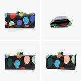 ツモリチサト 長財布 がま口 レディース ブランド 本革 tsumori chisato CARRY 財布 かわいい 大人 カード入れ 小銭入れ かぶせ 牛革 水玉 ドット カラフル 日本製 カラフルズームドット がま口長財布 57953