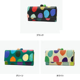 ツモリチサト 長財布 がま口 レディース ブランド 本革 tsumori chisato CARRY 財布 かわいい 大人 カード入れ 小銭入れ かぶせ 牛革 水玉 ドット カラフル 日本製 カラフルズームドット がま口長財布 57953
