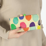 ツモリチサト 長財布 がま口 レディース ブランド 本革 tsumori chisato CARRY 財布 かわいい 大人 カード入れ 小銭入れ かぶせ 牛革 水玉 ドット カラフル 日本製 カラフルズームドット がま口長財布 57953
