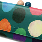 ツモリチサト 長財布 がま口 レディース ブランド 本革 tsumori chisato CARRY 財布 かわいい 大人 カード入れ 小銭入れ かぶせ 牛革 水玉 ドット カラフル 日本製 カラフルズームドット がま口長財布 57953