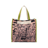 ツモリチサト トートバッグ レディース 布 A4 tsumori chisato CARRY バッグ 軽量 ブランド スクエア おしゃれ かわいい ロゴ トートバッグL トート プリント イラスト 柄 日本製 サボテンと太陽 50786