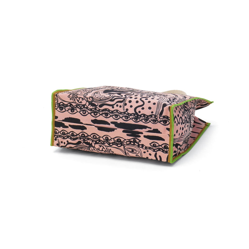 ツモリチサト トートバッグ レディース 布 A4 tsumori chisato CARRY バッグ 軽量 ブランド スクエア おしゃれ かわいい ロゴ トートバッグL トート プリント イラスト 柄 日本製 サボテンと太陽 50786