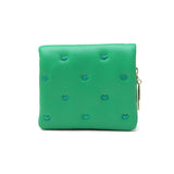 ツモリチサト 二つ折り財布 レディース 財布 小さめ tsumori chisato CARRY ブランド 女性 おしゃれ かわいい ミニ財布 コンパクト 折り財布 二つ折り 猫 ハート 刺繍 ラム革 本革 レザー 日本製 ぷちネコ 57885