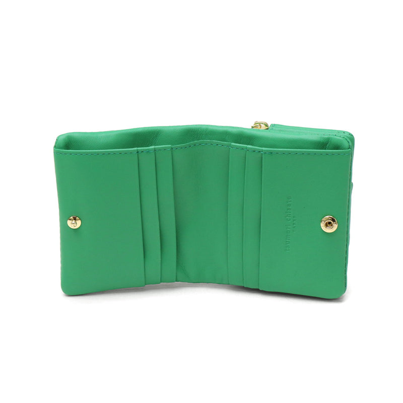 ツモリチサト 二つ折り財布 レディース 財布 小さめ tsumori chisato CARRY ブランド 女性 おしゃれ かわいい ミニ財布 コンパクト 折り財布 二つ折り 猫 ハート 刺繍 ラム革 本革 レザー 日本製 ぷちネコ 57885