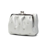 ツモリチサト 二つ折り財布 レディース 財布 がま口 tsumori chisato CARRY ブランド 女性 おしゃれ かわいい ミドルウォレット コンパクト 折り財布 二つ折り 猫 ハート 刺繍 ラム革 本革 日本製 ぷちネコ 57886