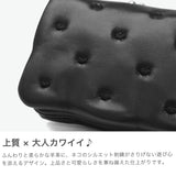ツモリチサト 二つ折り財布 レディース 財布 がま口 tsumori chisato CARRY ブランド 女性 おしゃれ かわいい ミドルウォレット コンパクト 折り財布 二つ折り 猫 ハート 刺繍 ラム革 本革 日本製 ぷちネコ 57886