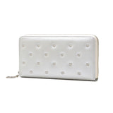 ツモリチサト 長財布 レディース 財布 ラウンドファスナー tsumori chisato CARRY ブランド 女性 おしゃれ かわいい ロングウォレット 大容量 小銭入れ カード 猫 ハート 刺繍 ラム革 本革 日本製 ぷちネコ 57887