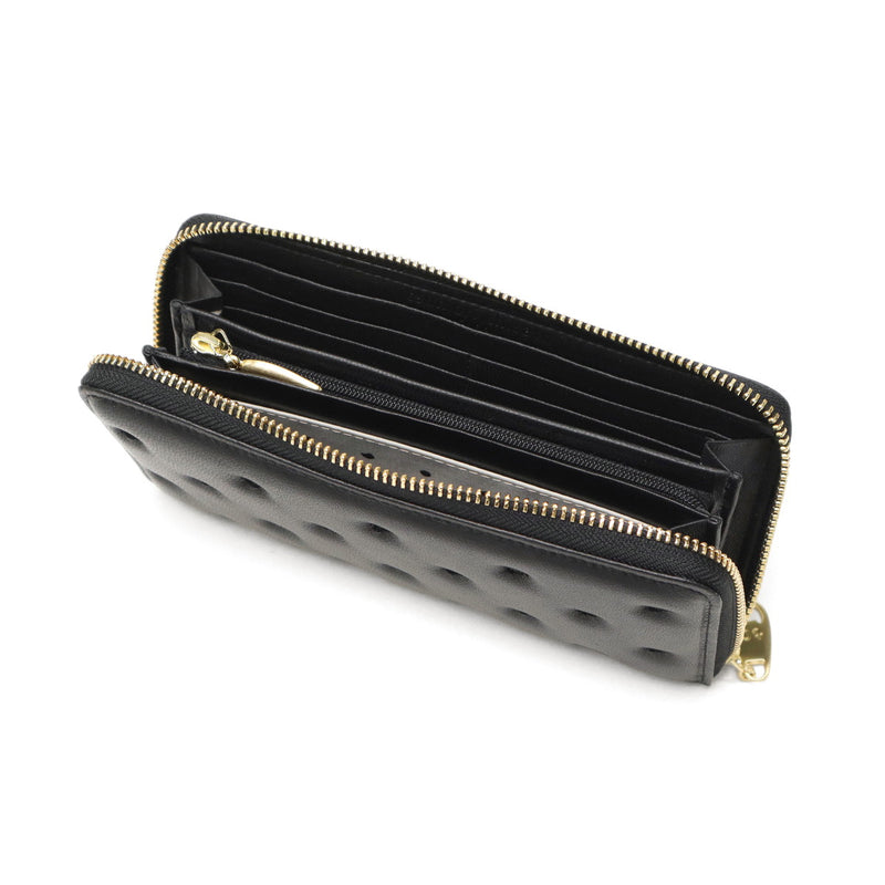 ツモリチサト 長財布 レディース 財布 ラウンドファスナー tsumori chisato CARRY ブランド 女性 おしゃれ かわいい ロングウォレット 大容量 小銭入れ カード 猫 ハート 刺繍 ラム革 本革 日本製 ぷちネコ 57887