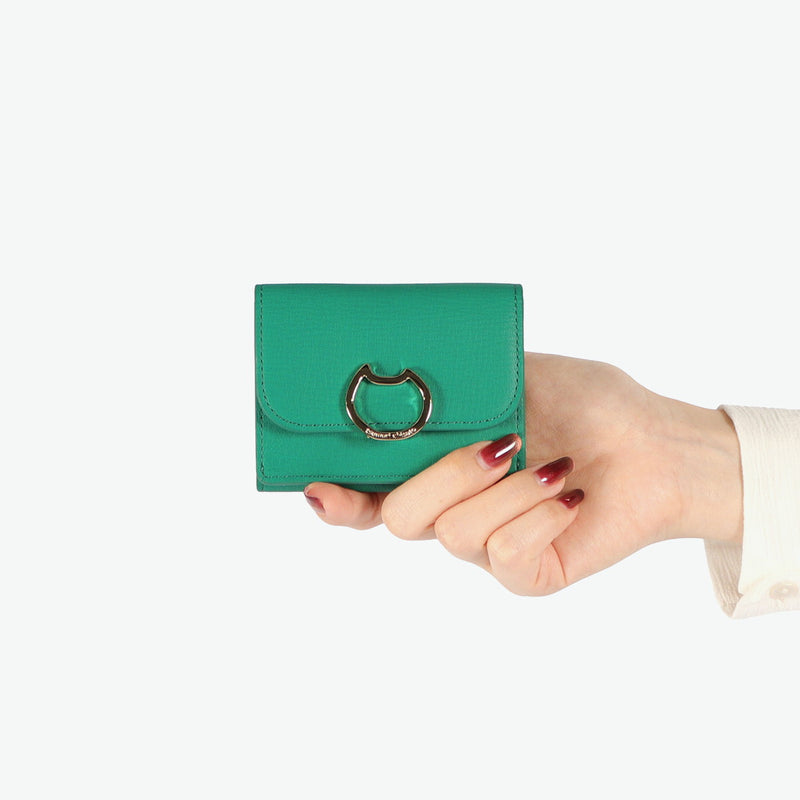 ツモリチサト 三つ折り財布 レディース 革 かわいい ブランド tsumori chisato CARRY 財布 黒 三つ折り レザー 本革 コンパクト 猫 小さめ 小銭入れ ネコおこし ミニ財布 57825