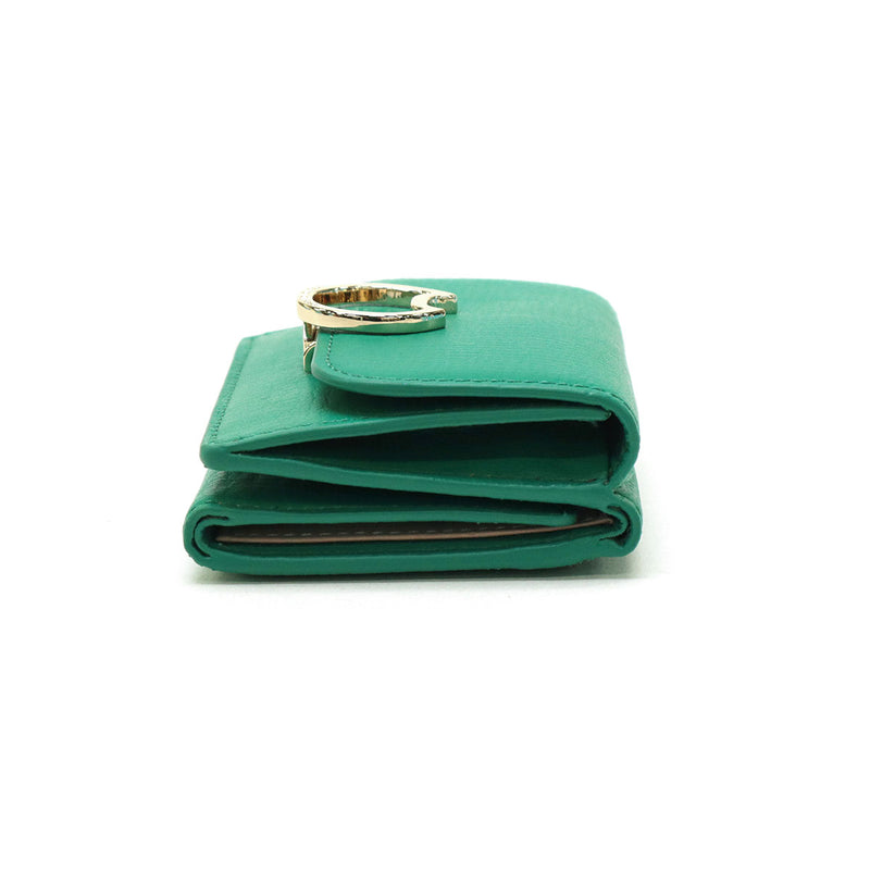 ツモリチサト 三つ折り財布 レディース 革 かわいい ブランド tsumori chisato CARRY 財布 黒 三つ折り レザー 本革 コンパクト 猫 小さめ 小銭入れ ネコおこし ミニ財布 57825