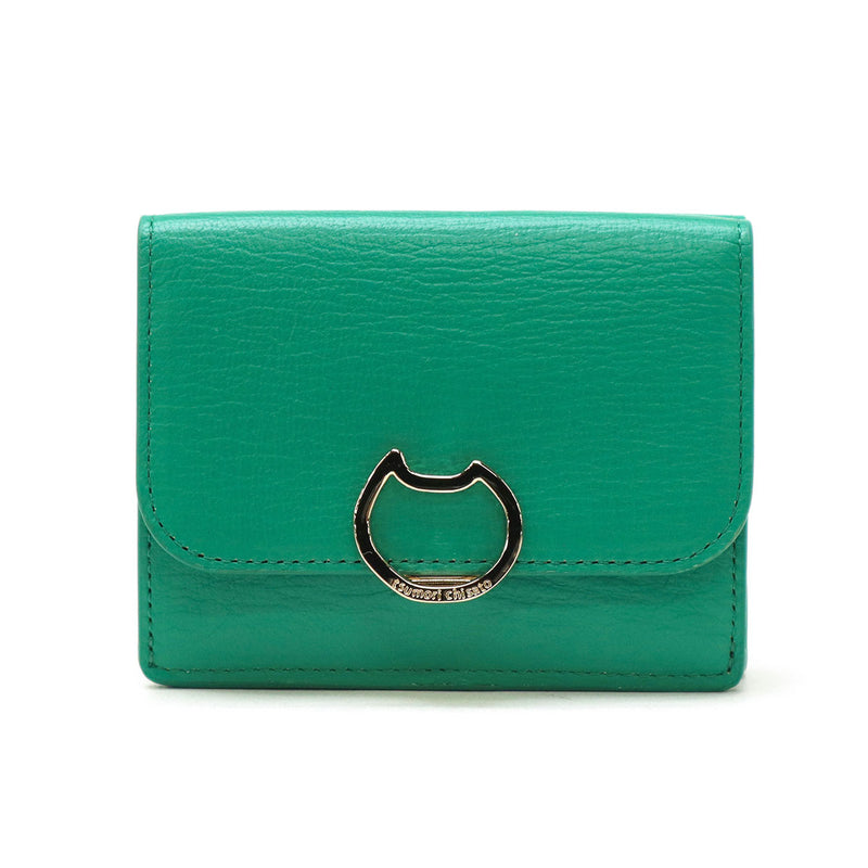 ツモリチサト 三つ折り財布 レディース 革 かわいい ブランド tsumori chisato CARRY 財布 黒 三つ折り レザー 本革 コンパクト 猫 小さめ 小銭入れ カード ネコおこし 折財布 57826