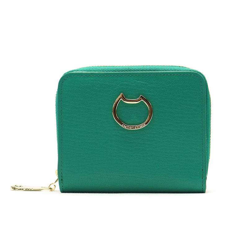 ツモリチサト 二つ折り財布 レディース 札 小銭 ファスナー tsumori chisato CARRY 財布 ブランド 本革 かわいい コンパクト 二つ折り ラウンドファスナー 折り財布 革 レザー 猫 ネコおこし 57828