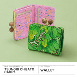 ツモリチサト 二つ折り財布 レディース ブランド tsumori chisato CARRY 財布 がま口 本革 革 大人 かわいい 二つ折 カード入れ 小銭入れ 牛革 葉っぱ がま口折財布 56001
