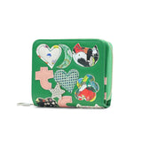 ツモリチサト 二つ折り財布 レディース ブランド tsumori chisato CARRY 財布 本革 革 大人 かわいい 二つ折 小銭入れ コンパクト 羊革 日本製 ファスナー tcパッチワーク ラウンド折財布 57966