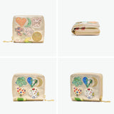 ツモリチサト 二つ折り財布 レディース ブランド tsumori chisato CARRY 財布 本革 革 大人 かわいい 二つ折 小銭入れ コンパクト 羊革 日本製 ファスナー tcパッチワーク ラウンド折財布 57966