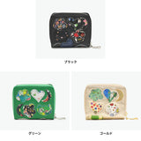 ツモリチサト 二つ折り財布 レディース ブランド tsumori chisato CARRY 財布 本革 革 大人 かわいい 二つ折 小銭入れ コンパクト 羊革 日本製 ファスナー tcパッチワーク ラウンド折財布 57966