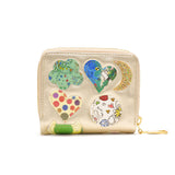 ツモリチサト 二つ折り財布 レディース ブランド tsumori chisato CARRY 財布 本革 革 大人 かわいい 二つ折 小銭入れ コンパクト 羊革 日本製 ファスナー tcパッチワーク ラウンド折財布 57966