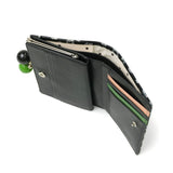 ツモリチサト 二つ折り財布 レディース ブランド tsumori chisato CARRY 財布 がま口 本革 革 大人 かわいい 二つ折 カード入れ 小銭入れ 牛革 日本製 エナメル グリッターフラワー ガマ札入れ 57854