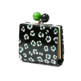 ツモリチサト 二つ折り財布 レディース ブランド tsumori chisato CARRY 財布 がま口 本革 革 大人 かわいい 二つ折 小銭入れ ミニ財布 牛革 日本製 エナメル グリッターフラワー がま口ミニ財布 57856