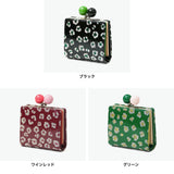 ツモリチサト 二つ折り財布 レディース ブランド tsumori chisato CARRY 財布 がま口 本革 革 大人 かわいい 二つ折 小銭入れ ミニ財布 牛革 日本製 エナメル グリッターフラワー がま口ミニ財布 57856